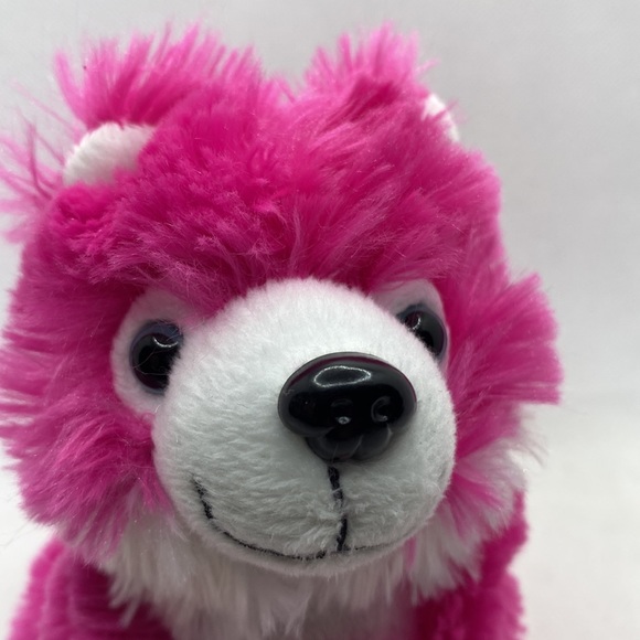 The Petting Zoo Plush Wolf Stuffed Animal Toy Pink White 2011 - Picture 8 of 10